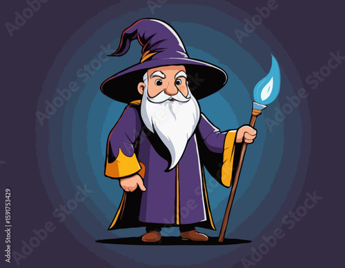 Cartoony wizard