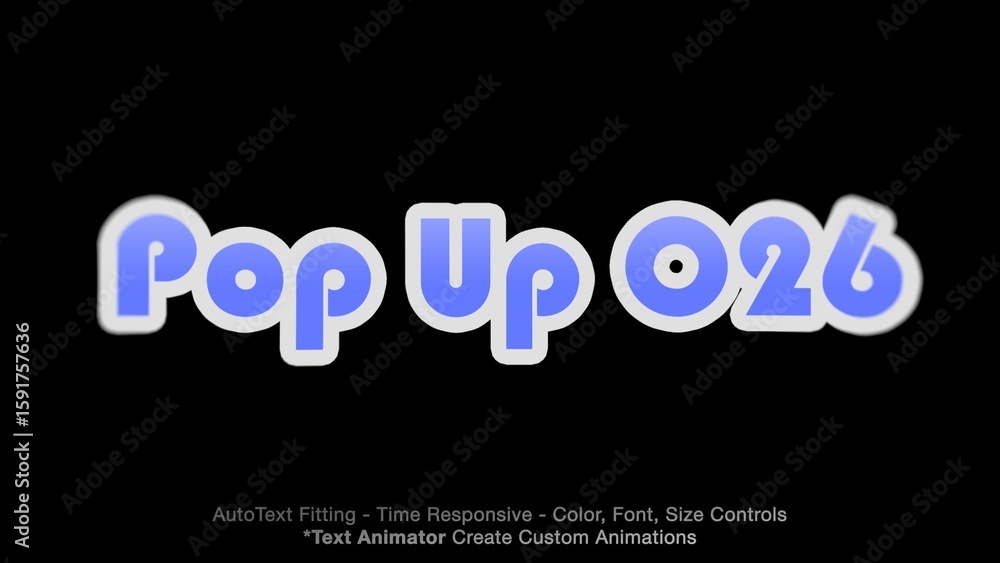 Overlay Text Animation Pop Up Text Overlay (26) Editable Animation, Color & Font | Easy ...