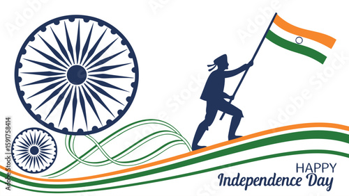 Indian independence day graphic