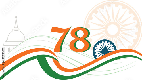 Indian national day anniversary graphic