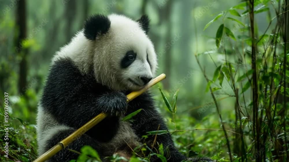 Panda in the Bamboo Forest Panda in the Bamboo Forest