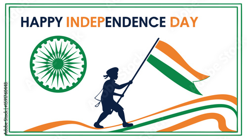 Person carrying flag independence day