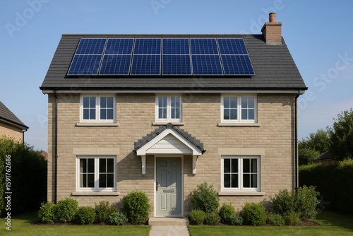 Wallpaper Mural Modern Solar Powered House with Renewable Energy Configuration Torontodigital.ca