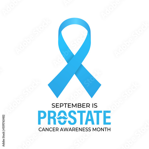 September is Prostate Cancer Awareness Month, which raises awareness about the disease and raise public understanding, and support those affected. Banner poster, social media, flyer and background.