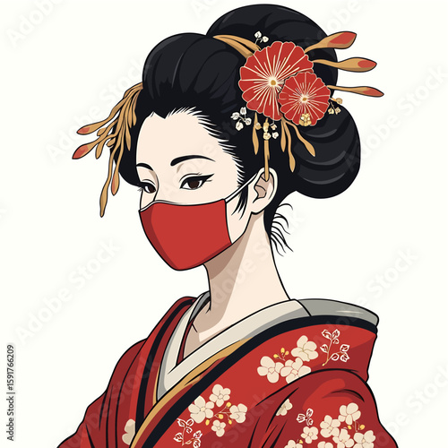 geisha in japanese style