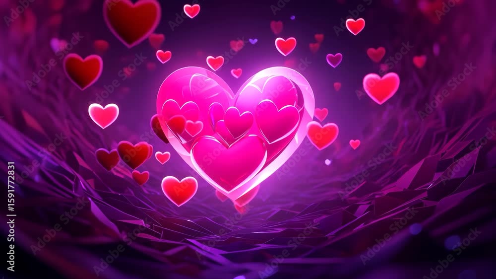 pink heart background