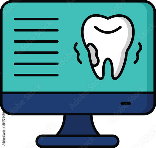 digital impressions lineal color icon