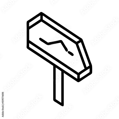 This icon represents a financial or data display board with a fluctuating line. Suitable for finance, statistics, or business dashboards.
