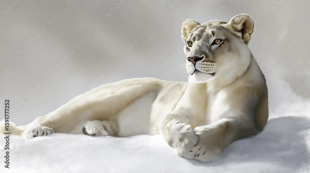 Obraz premium Majestic lion in its natural habitat: bigcat, wildlife, feline, majestic, nature, predator, animal, fur, hunter