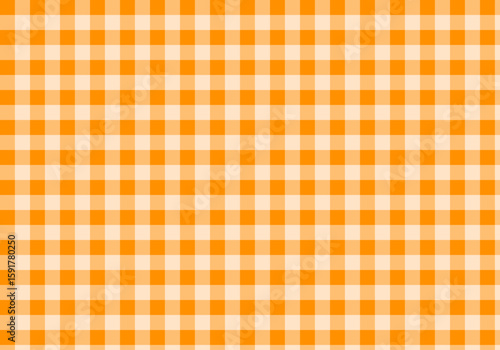 Orange gingham check pattern オレンジのギンガムチェック柄
