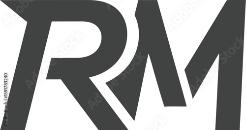 Distinctive lettermark shows a bold RM monogram for modern branding, perfect for technology, finance, or any innovative venture needing a strong identity.