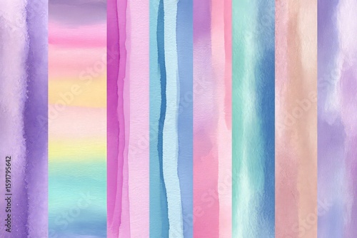 Abstract Pastel Watercolor Striped Background