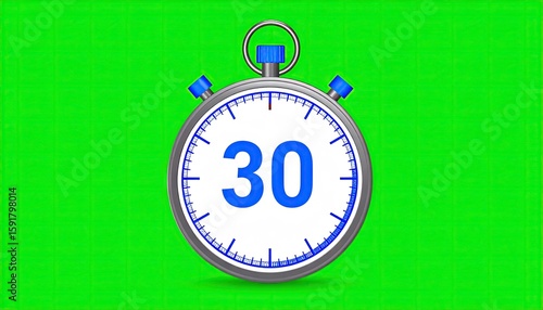 Digital stopwatch displaying 30 seconds