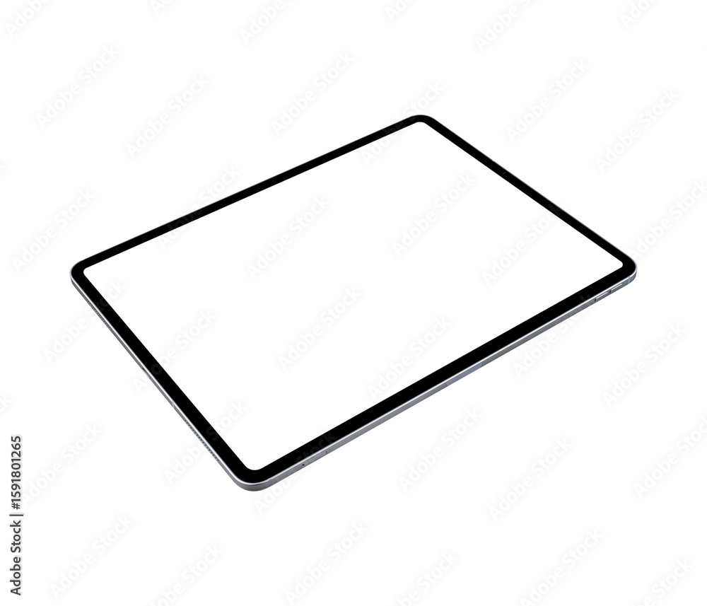 Tablet PC with blank screen isolated on transparent PNG. Tablet PC with blank screen isolated on transparent PNG.