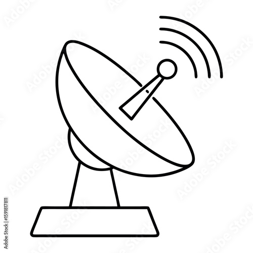 Parabolic Satellite Dish Pointing Upward Vector Design for Communication Technology