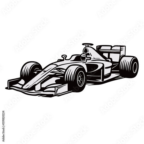 silhouette image of a formula 1 car with a transparent background
