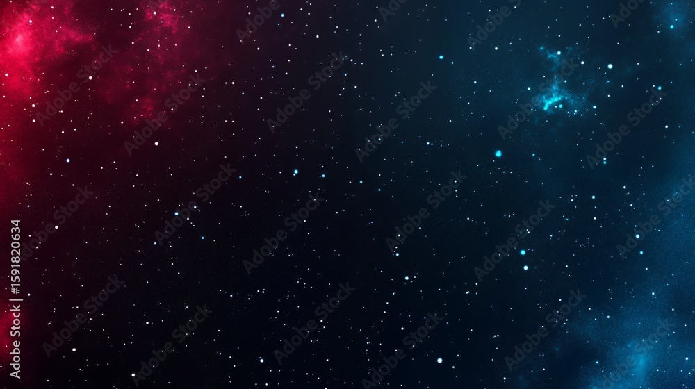 Fototapeta premium Exploring Deep Space Galactic Nebula with Stars and Colorful Cloud Formations