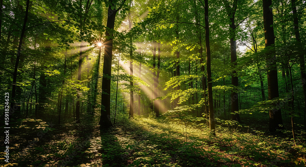 Obraz premium footpath in the woods