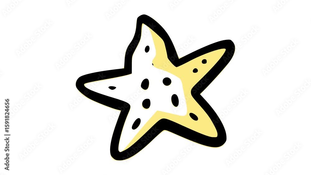 Golden Starfish Ocean Beach video animation Golden Starfish Ocean Beach video animation