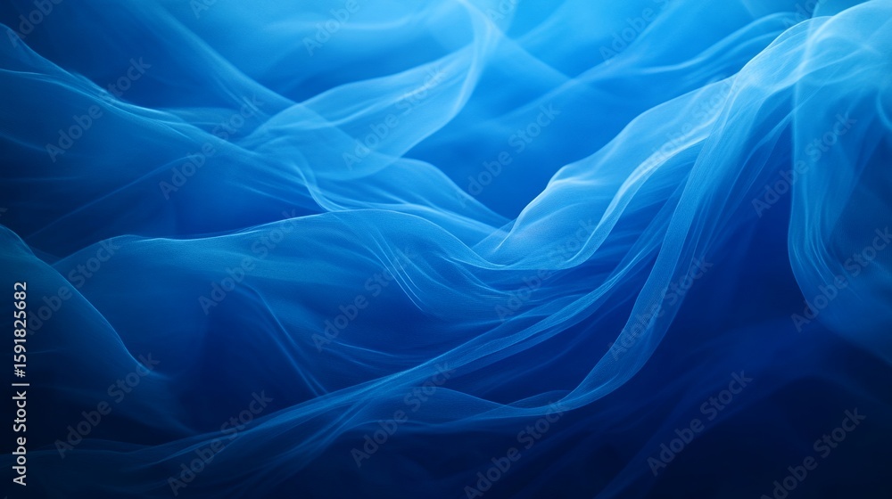 Fototapeta premium Abstract Blue Wave Background with Light and Shadow for Modern Design
