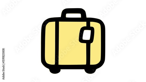 Travel Suitcase for Summer Getaway video animation