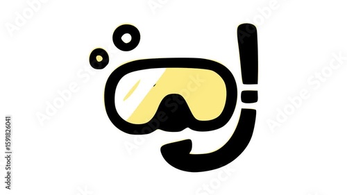 Diving Mask for Underwater Exploration video animation