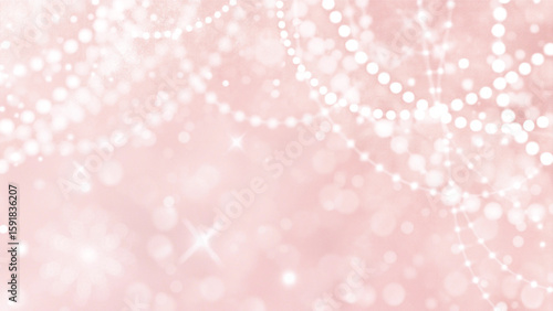 Sparkling pink abstract background with glowing stars, ideal for a bright holiday or winter celebration design