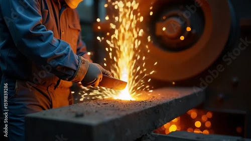 Reviving Local Foundries: The Impact of Steel and Aluminum Tariffs on Infrastructure Investment and Price Stabilization - Photo Stock Concept with Left Space for Text