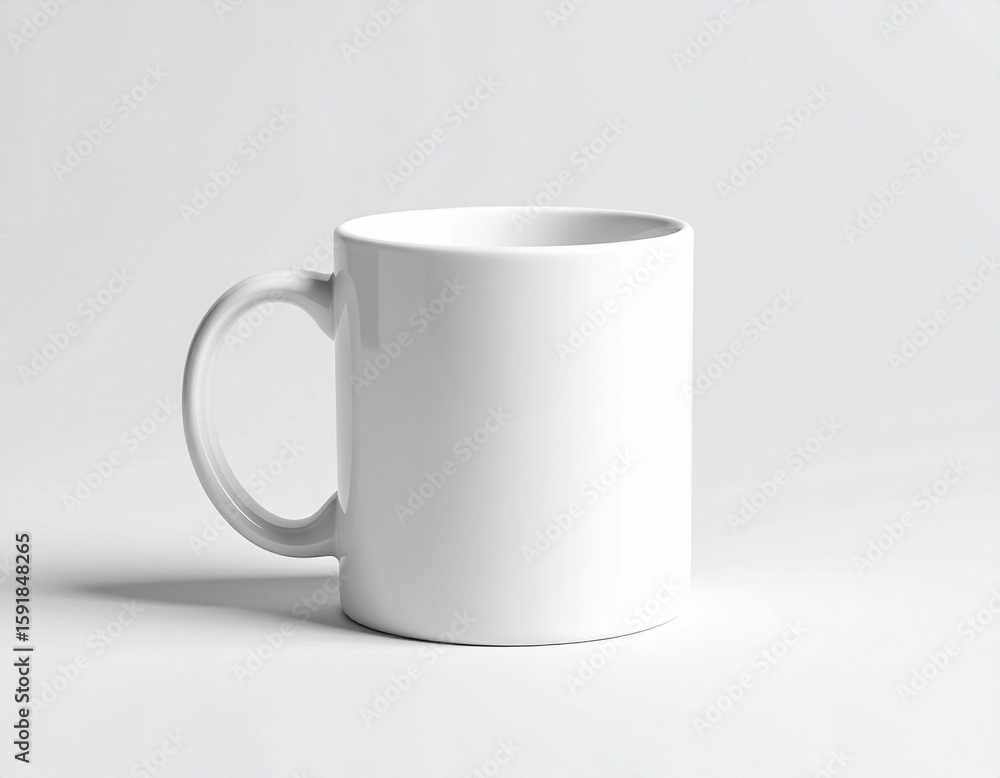Obraz premium white cup on white background