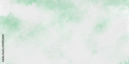 Green wate light blue sky with white background and blurred rcolor background with marbled grunge texture and color splash designWhite and green watercolor grunge texture background. , 
