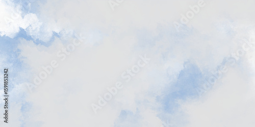 abstBlue Irregular Stains and Splatter P.Background with clouds on blrint. Blue Smoke,rasmooth cloudy sky blue background with bright vignette studio banner.ct blue watercolor splash stroke background