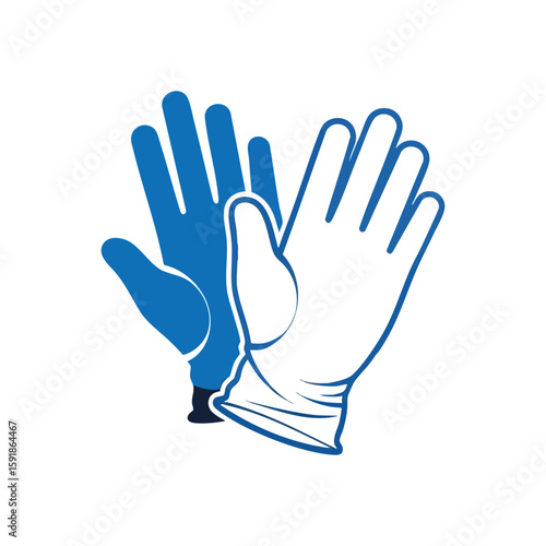 Protective Handwear for Hygiene. This graphic artwork depicts essential care. It symbolizes health, sanitation, and secure practices in any setting.