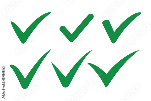 Free Download Green tick sign vector illustration graphic element. - GFXLoad