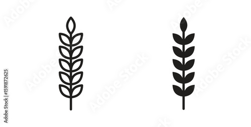 Wheat icon for websites and mobile minimalistic flat design.