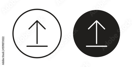 Upload icon for websites and mobile minimalistic flat design.
