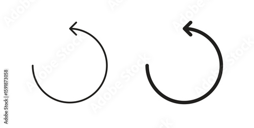 Undo icon for websites and mobile minimalistic flat design.