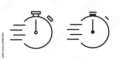 Time fast icon for websites and mobile minimalistic flat design.