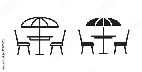 Terrace icon for websites and mobile minimalistic flat design.