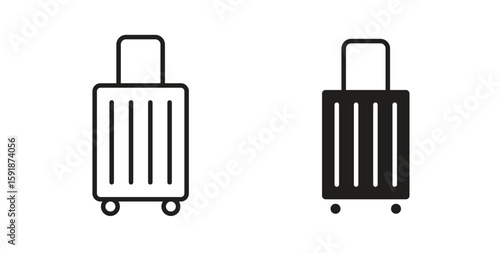 Suitcase icon for websites and mobile minimalistic flat design.