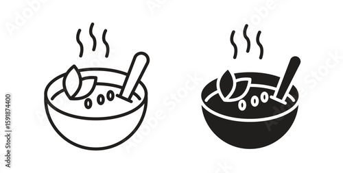 Soup icon for websites and mobile minimalistic flat design.