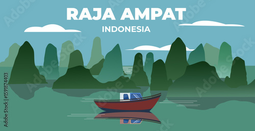 Raja Ampat landscape background
