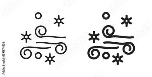 Snow blowing icon for websites and mobile minimalistic flat design.