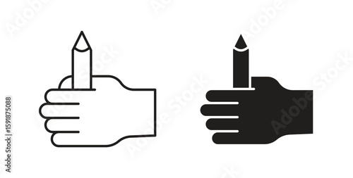Self expression icon for websites and mobile minimalistic flat design.