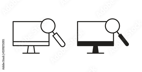Search online icon for websites and mobile minimalistic flat design.