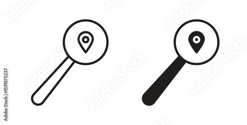 Search Location icon for websites and mobile minimalistic flat design.