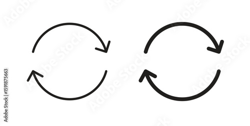 Refresh icon for websites and mobile minimalistic flat design.