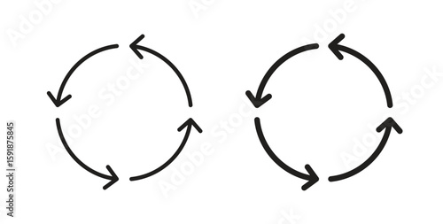 Recycle icon for websites and mobile minimalistic flat design.