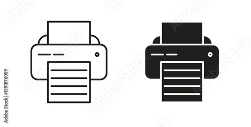 Print icon for websites and mobile minimalistic flat design.