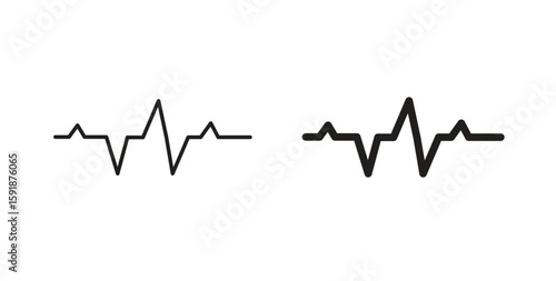 Pulse icon for websites and mobile minimalistic flat design.