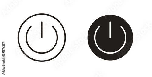Power icon for websites and mobile minimalistic flat design.